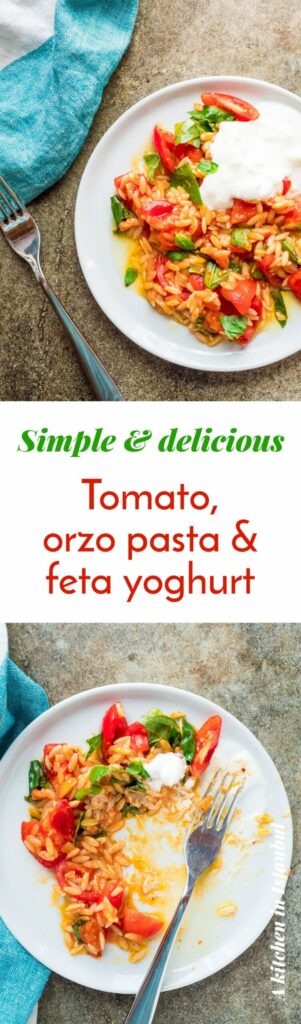 Tomato orzo pasta with feta yoghurt | Recipe | A kitchen in Istanbul