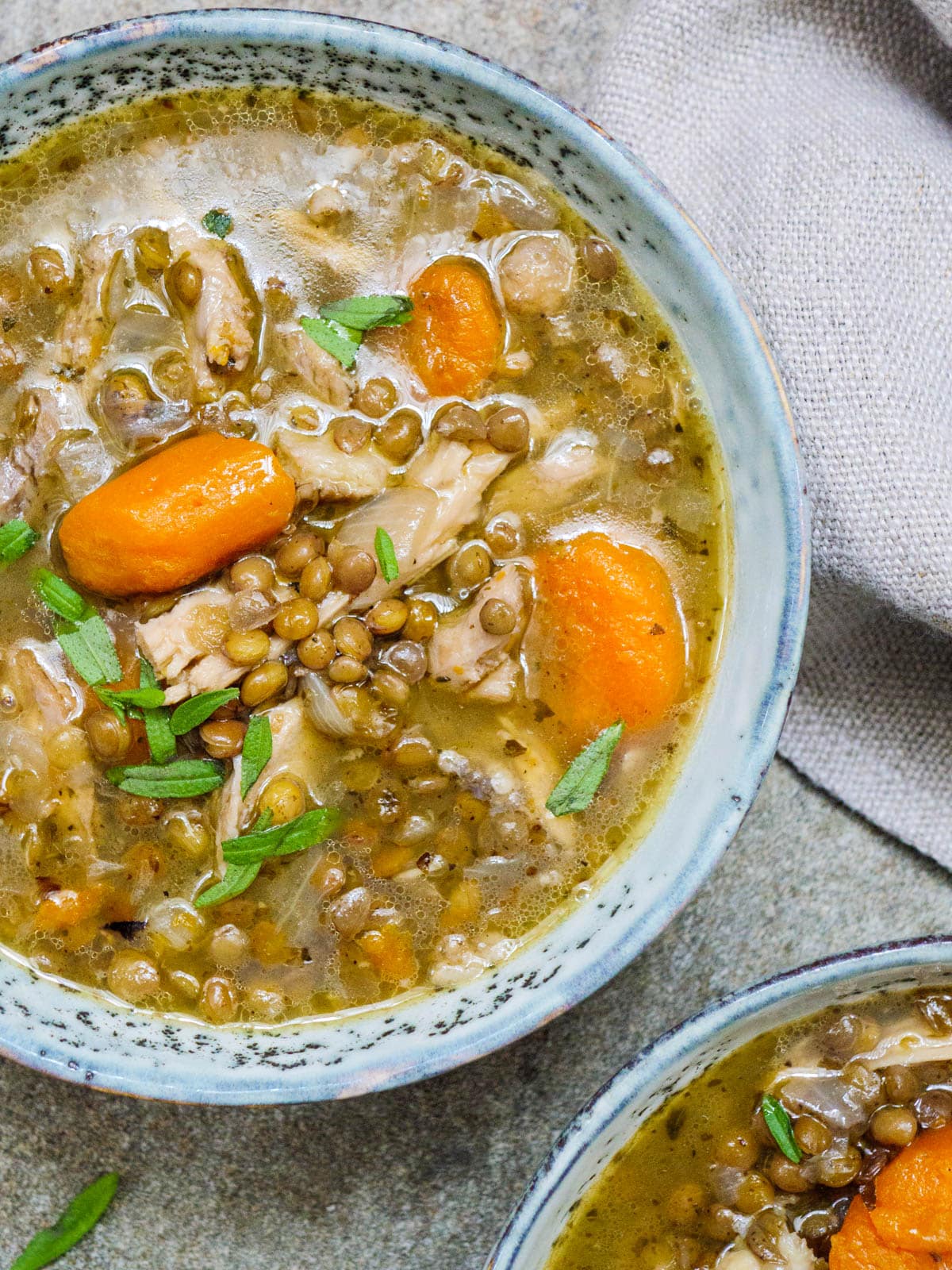Chicken soup with green lentils - recipe / A kitchen in Istanbul